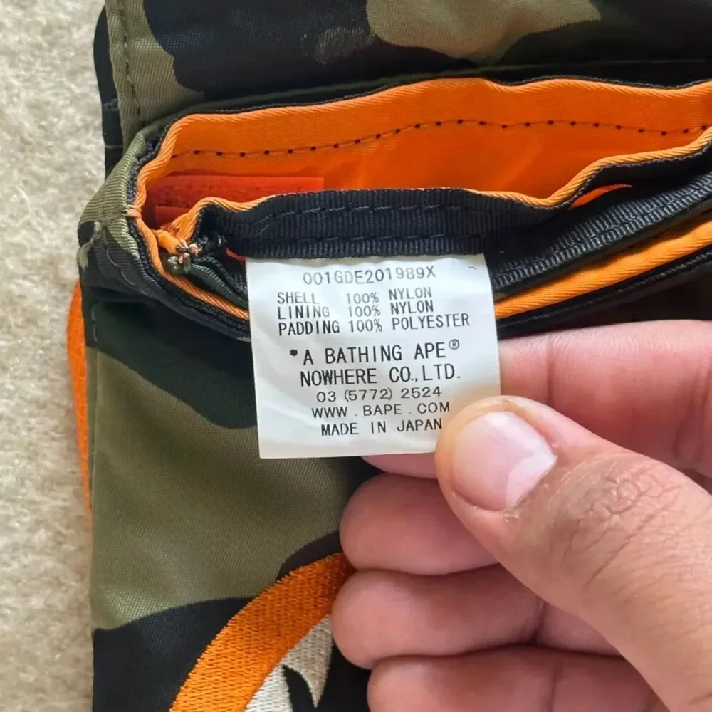 A Bathing Ape Bape X Porter Shark Camo Crossbody Bag Travel Case